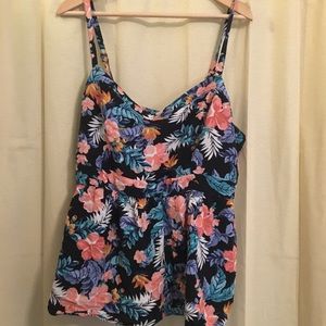 Summery peplum spaghetti strap top